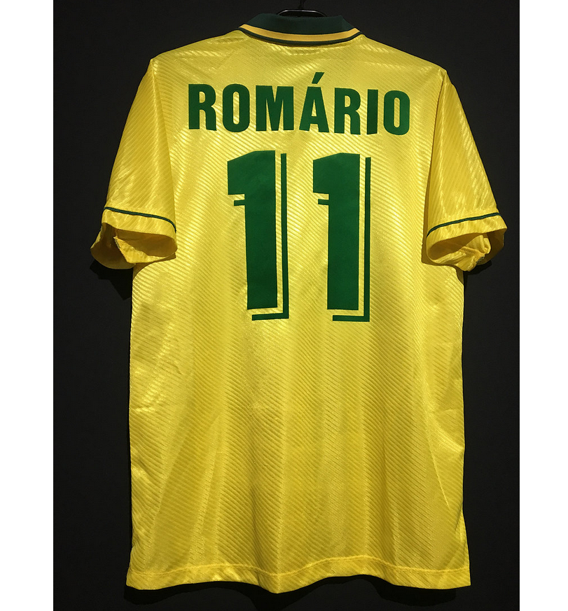 1994 Brazil Retro Home Kit Soccer Jersey ROMARIO #11